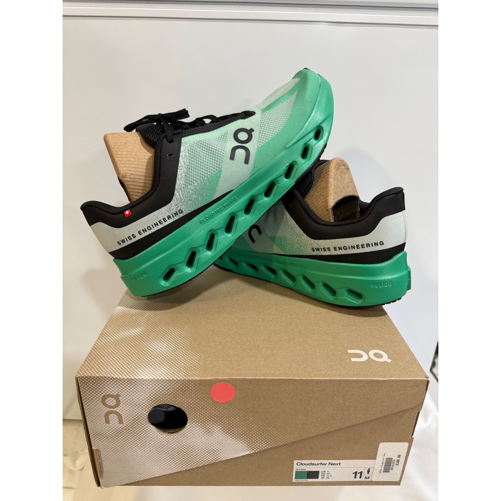 On Running Cloudsurfer Next Mens 11 Mint Black Road Running Shoes 3ME10012222